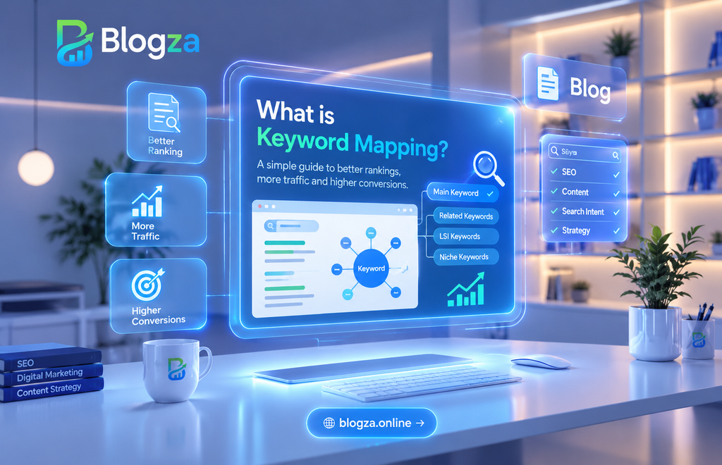 SEO keywords example and keyword research strategy displayed on a digital marketing workspace